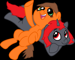 Size: 937x746 | Tagged: safe, artist:sibsy, artist:tangerineblast, oc, oc only, alicorn, earth pony, pony, alicorn oc, shipping