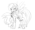 Size: 1163x1005 | Tagged: safe, artist:zev, rainbow dash, g4, female, grayscale, monochrome, sketch, solo