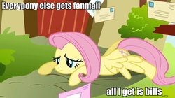 Size: 956x536 | Tagged: safe, edit, edited screencap, screencap, fluttershy, g4, putting your hoof down, caption, female, forever alone, lonely, meme, solo