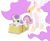 Size: 1225x1000 | Tagged: safe, artist:9x18, princess celestia, sweetie belle, alicorn, pony, unicorn, princess molestia, g4, duo, duo female, female, filly, foal, hay bale, imminent rape, implied foalcon, mare, show accurate, simple background, transparent background, vector