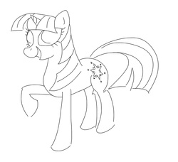 Size: 1946x1772 | Tagged: safe, twilight sparkle, g4, doodle, female, monochrome, sketch, solo