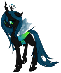 Size: 735x880 | Tagged: safe, artist:soullessteddybear, queen chrysalis, changeling, changeling queen, g4, crown, female, jewelry, regalia, solo