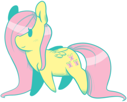 Size: 609x491 | Tagged: safe, artist:soullessteddybear, fluttershy, g4, chubby, female, solo