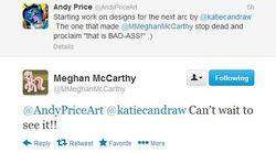 Size: 522x291 | Tagged: safe, idw, andy price, meghan mccarthy, meghan mccarthy hype train, text, twitter