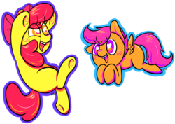 Size: 720x510 | Tagged: safe, artist:soullessteddybear, apple bloom, scootaloo, g4