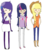 Size: 744x880 | Tagged: safe, artist:soullessteddybear, applejack, rarity, twilight sparkle, human, g4, adventure time, clothes, crossover, evening gloves, humanized, light skin, male, moderate dark skin, style emulation