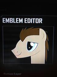 Size: 1936x2592 | Tagged: safe, doctor whooves, time turner, g4, call of duty, call of duty: black ops 2, emblem editor, male, solo