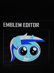 Size: 1936x2592 | Tagged: safe, minuette, pony, unicorn, g4, call of duty, call of duty: black ops 2, emblem editor, female, solo