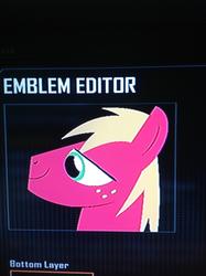 Size: 1936x2592 | Tagged: safe, big macintosh, earth pony, pony, g4, call of duty, call of duty: black ops 2, emblem editor, male, solo, stallion