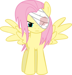 Size: 678x711 | Tagged: safe, artist:heavyecho, fluttershy, g4, bandage