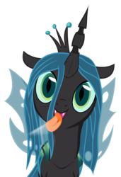 Size: 1280x1872 | Tagged: safe, artist:umbra-neko, queen chrysalis, pony, g4, cute, cutealis, female, fourth wall, licking, licking ponies, screen, solo, tongue out