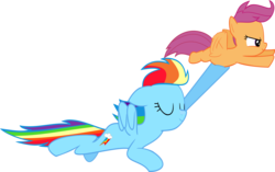 Size: 10863x6811 | Tagged: safe, artist:heavyecho, rainbow dash, scootaloo, g4, absurd resolution, scootalove