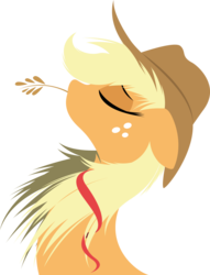 Size: 824x1080 | Tagged: safe, artist:rariedash, part of a set, applejack, earth pony, pony, g4, bust, cowboy hat, eyes closed, female, floppy ears, hat, lineless, mare, portrait, profile, simple background, solo, transparent background