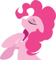 Size: 997x1072 | Tagged: safe, artist:rariedash, part of a set, pinkie pie, earth pony, pony, g4, eyes closed, female, floppy ears, hooves, lineless, mare, simple background, solo, transparent background