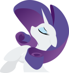 Size: 1021x1080 | Tagged: safe, artist:rariedash, part of a set, rarity, pony, unicorn, g4, bust, eyes closed, female, floppy ears, hooves, horn, lineless, mare, portrait, profile, simple background, solo, transparent background, vector