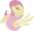 Size: 1112x1003 | Tagged: safe, artist:rariedash, part of a set, fluttershy, pegasus, pony, g4, bust, eyes closed, female, floppy ears, hooves, lineless, mare, portrait, profile, simple background, solo, spread wings, transparent background, wings