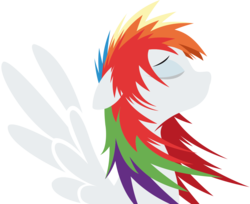 Size: 1325x1080 | Tagged: safe, artist:rariedash, oc, oc only, oc:rariedash, pegasus, pony, bust, eyes closed, female, floppy ears, lineless, mare, portrait, profile, rariedash, simple background, solo, spread wings, transparent background, wings