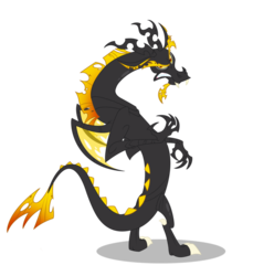 Size: 855x934 | Tagged: safe, artist:icelion87, discord, changeling, g4, changelingified, corder, male, simple background, solo, species swap, transparent background, yellow changeling