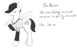 Size: 640x400 | Tagged: safe, artist:fantasyglow, pony, baseball bat, baseball cap, cap, hat, off, ponified, pure, solo, the batter