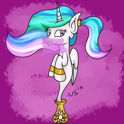 Size: 2000x2000 | Tagged: safe, artist:novaspark, princess celestia, genie, g4, female, solo, veil