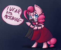 Size: 1117x916 | Tagged: safe, artist:kas-the-cat, pinkie pie, g4, female, moustache, solo