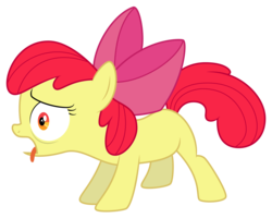 Size: 3746x3000 | Tagged: safe, artist:ready2fail, apple bloom, earth pony, pony, g4, bleh, disgusted, female, filly, simple background, solo, tongue out, transparent background, vector