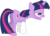 Size: 4455x3200 | Tagged: safe, artist:ready2fail, twilight sparkle, pony, unicorn, feeling pinkie keen, g4, bandage, broken bone, butt, female, injured, mare, plot, simple background, solo, transparent background, unicorn twilight, vector