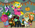 Size: 1000x800 | Tagged: safe, artist:aa, mulia mild, tag-a-long, oc, oc only, oc:berry munch, oc:do-si-do, oc:dulce deleche, oc:samoa, oc:savannah smile, oc:trefoil, earth pony, ghost, pegasus, pony, spider, unicorn, zebra, ask a filly scout, g4, ask, askafillyscout, blank flank, clothes, cosplay, costume, filly, filly guides, firefly (series), group photo, jack-o-lantern, judge dredd, julia child, kaylee frye, konami, link, marilyn monroe, nightmare night, psychonauts, silent hill, the legend of zelda, the legend of zelda: the wind waker, toon link, umbrella