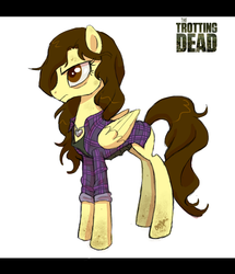 Size: 875x1019 | Tagged: safe, artist:pandadox, pony, crossover, lori grimes, ponified, solo, the walking dead