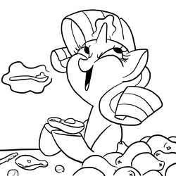 Size: 1600x1600 | Tagged: safe, artist:docwario, rarity, pony, unicorn, g4, avocado, eating, faic, female, happy, herbivore, magic, mare, monochrome, solo, spoon