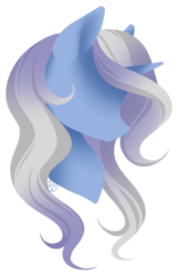 Size: 210x325 | Tagged: safe, artist:haventide, oc, oc only, oc:silver sonata, pony, unicorn, bust, solo