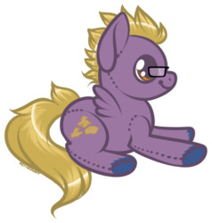 Size: 486x511 | Tagged: safe, artist:haventide, oc, oc only, pegasus, pony, glasses, plushie, solo