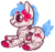 Size: 420x398 | Tagged: safe, artist:haventide, oc, oc only, earth pony, pony, bow, broken, female, hairclip, mare, plushie, solo