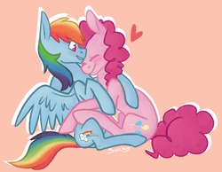 Size: 855x665 | Tagged: safe, artist:sorckylo, pinkie pie, rainbow dash, g4, female, lesbian, ship:pinkiedash, shipping