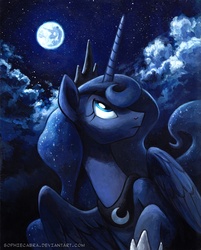 Size: 643x800 | Tagged: safe, artist:kenket, artist:spainfischer, princess luna, alicorn, pony, g4, female, moon, slender, solo, thin