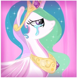 Size: 4000x4000 | Tagged: safe, princess celestia, alicorn, pony, g4, crying, depressedia, female, liquid pride, mare, sad, solo