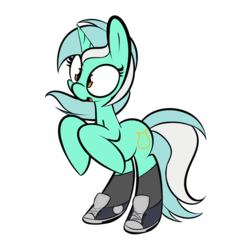 Size: 1280x1280 | Tagged: dead source, safe, artist:turtlefarminguy, lyra heartstrings, pony, unicorn, g4, clothes, converse, female, mare, shoes, simple background, solo, transparent background