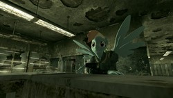 Size: 1280x720 | Tagged: safe, screencap, rainbow dash, anthro, g4, 3d, fallout: new vegas