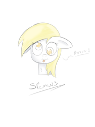 Size: 1500x2000 | Tagged: safe, artist:spenws, derpy hooves, pegasus, pony, g4, female, mare, portrait, sketch, solo, tongue out