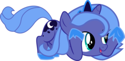 Size: 5001x2452 | Tagged: safe, artist:lightningbolt, princess luna, alicorn, pony, g4, cute, female, filly, foal, high res, lunabetes, peekaboo, show accurate, simple background, solo, transparent background, vector, woona, younger