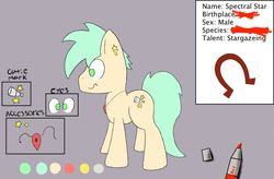 Size: 1447x947 | Tagged: safe, artist:aqua_remix, oc, oc only, oc:spectral star, reference sheet, secret, solo, stars