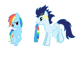 Size: 1024x768 | Tagged: safe, artist:rebron-y, rainbow dash, soarin', g4, female, male, ship:soarindash, shipping, simple background, straight, transparent background