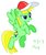 Size: 815x981 | Tagged: safe, artist:viva reverie, oc, oc only, oc:viva reverie, pegasus, pony, g4, female, hat, immatoonlink, mare, show accurate, simple background, solo, white background