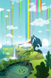 Size: 19385x30000 | Tagged: safe, artist:archive-alicorn, .svg available, absurd resolution, background, no pony, rainbow waterfall, scenery, the absurdest of res, vector, winsome falls