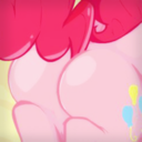 Size: 128x128 | Tagged: safe, pinkie pie, g4, butt, female, plot, solo