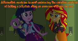 Size: 1280x683 | Tagged: safe, sunset shimmer, twilight sparkle, equestria girls, g4, my little pony equestria girls, cards against equestria girls
