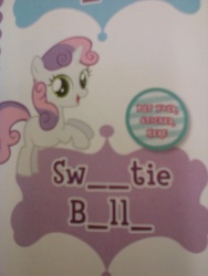Size: 1200x1600 | Tagged: safe, sweetie belle, g4, fail, female, magazine, photo, solo