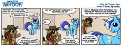 Size: 800x304 | Tagged: safe, artist:feather, artist:princess luna, minuette, g4, butt, comic, doctor who, fourth doctor, plot, romana