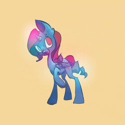 Size: 500x500 | Tagged: safe, artist:syntactics, oc, oc only, alicorn, pony, alicorn oc, dark skies, heterochromia, solo