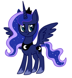 Size: 548x589 | Tagged: safe, artist:roseywingedcat, princess luna, g4, female, simple background, solo